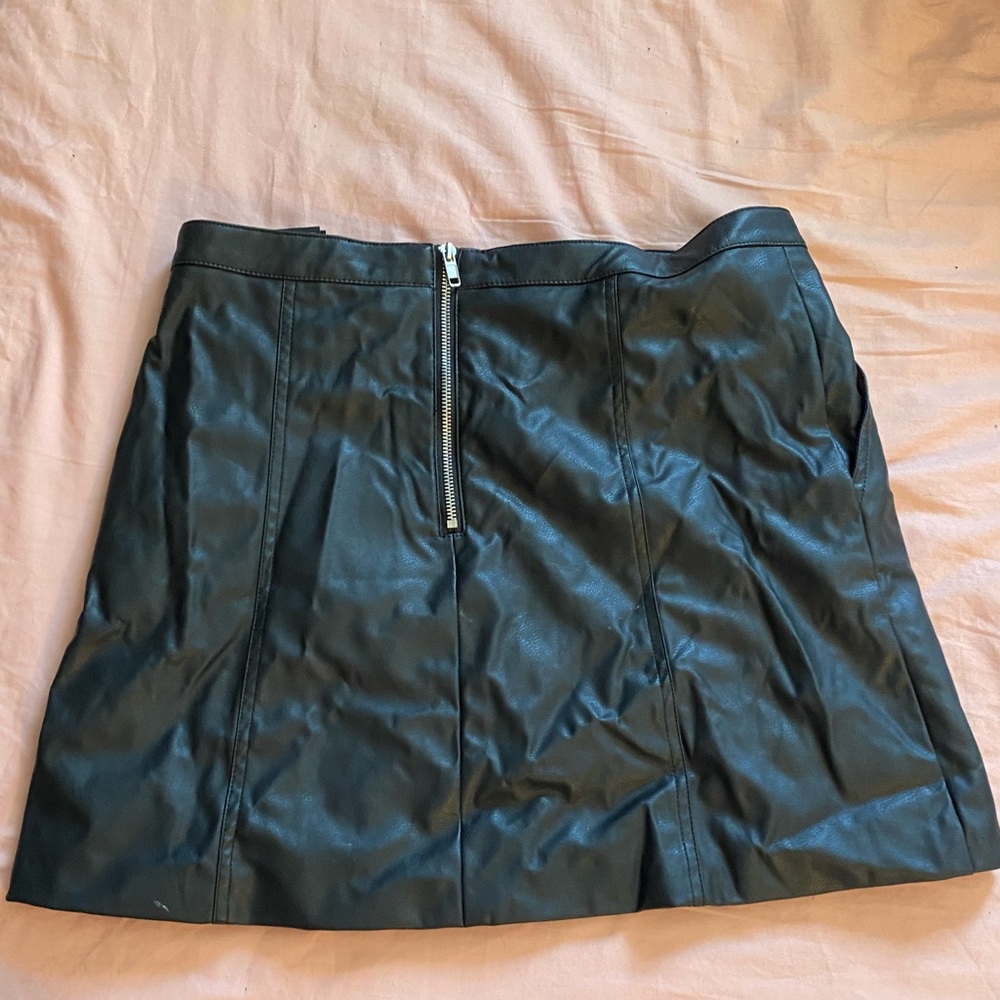 Faux leather skirt